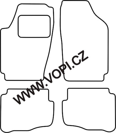 Textil-Autoteppiche Volkswagen Fox 2005 - 2011 Autofit (4948)